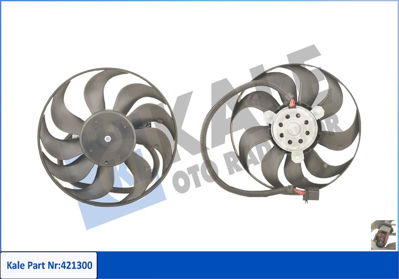 KALE 421300 Fan Motoru Pervaneli Audi A3-Tt-Seat Cordoba-Ibiza Iv-V-Leon-Toledo Ii-Skoda Fabia 220-60w-290mm Davlumbaz Yok