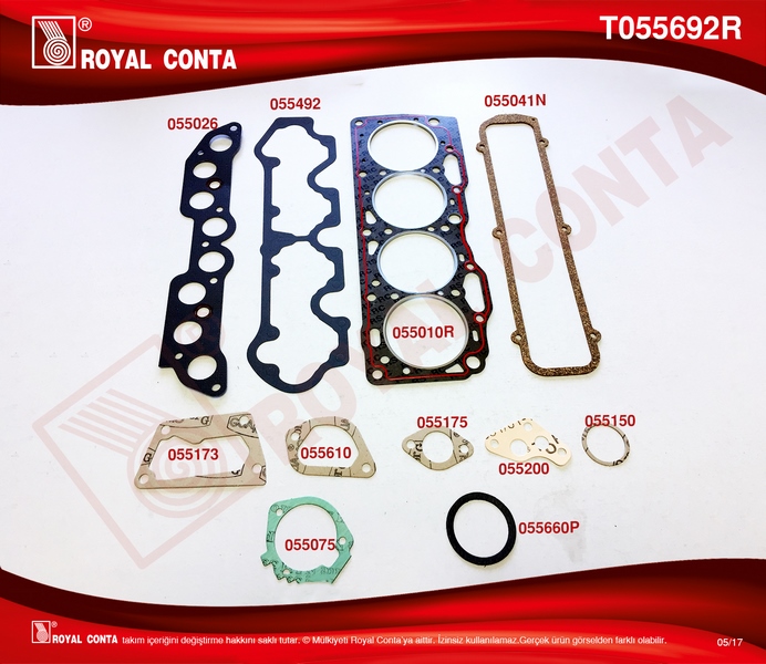 OTOCONTA 40304001L Üst Takim Conta Tmpr-Slx 1.6 1.80 Mm 159 A3.000- A3.048-159 A3.048 Keçesiz Ve Subap Lastiksiz