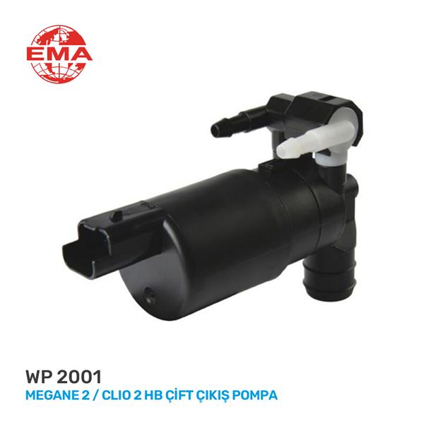 EMA WP2001 Silecek Cam Su Fiskiye Pompasi Motoru Corsa F-P106-P207-P208-P307-P308-P407-P508-P5008-Expert- Par Tner-Berlingo-C2-C3-C4-C5-Ds3-Ds4-Ds5-Jumpy-Clio Ii-Mgane Ii-Laguna Iii-Logan Mcv