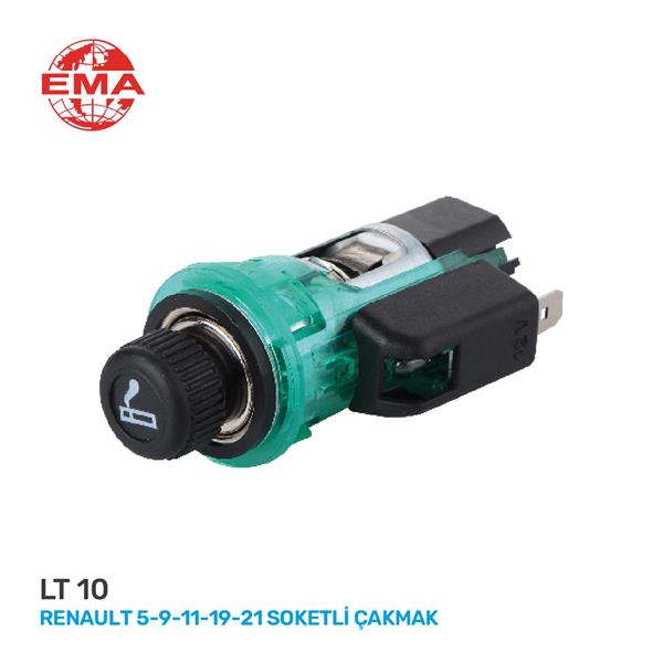 EMA LT10 Komple Çakmak Soketli İç Gövde 12v R9-R11-R19-R21-Clio-Kangoo-Megane-Isuzu Pick Up