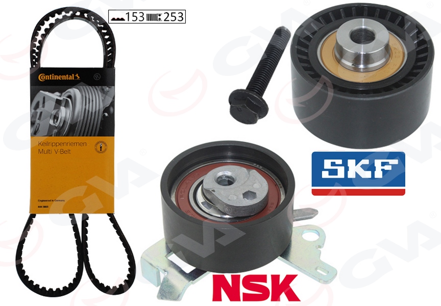 GVA 59T4320 Eksantrik Gergi Kiti 153x254 P206-307-406-407-807-C4-C5-C8-Jumpy-Xsara 1.8 16v-2.0 16v K015528xs