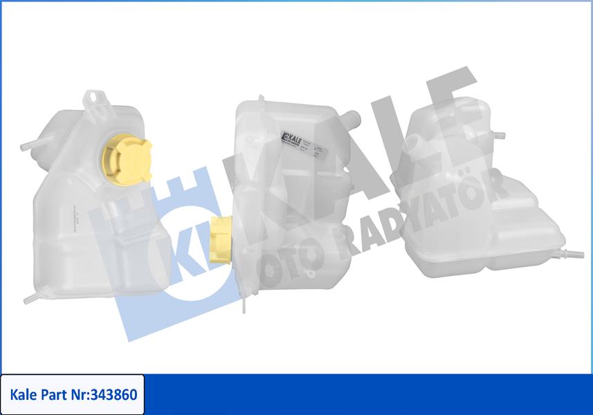 KALE 343860 Radyatör Yedek Su Deposu Ford Fiesta 02> 1.4 Tdci 3 Çikişli Kapakli