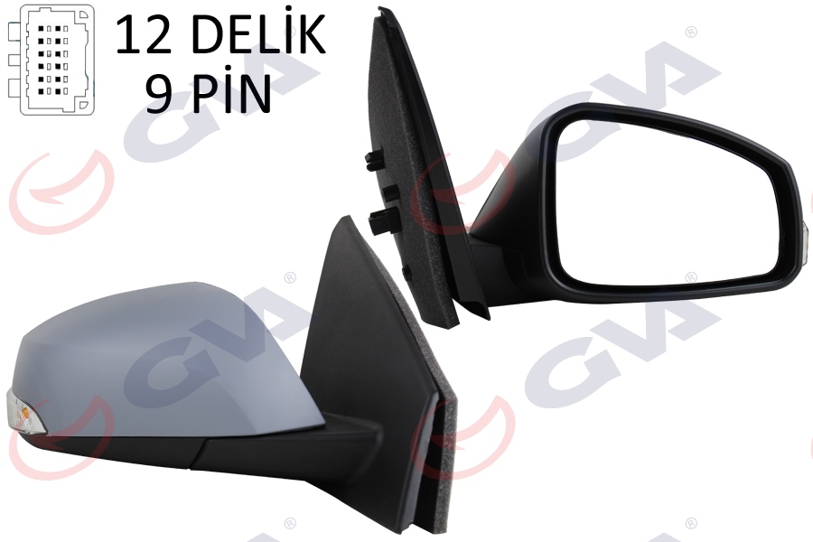 GVA 1011334 Diş Dikiz Aynasi Sağ Fluence 10> Elektrikli Isitmali Sinyalli Astarli Konveks Vm-6141ehpr