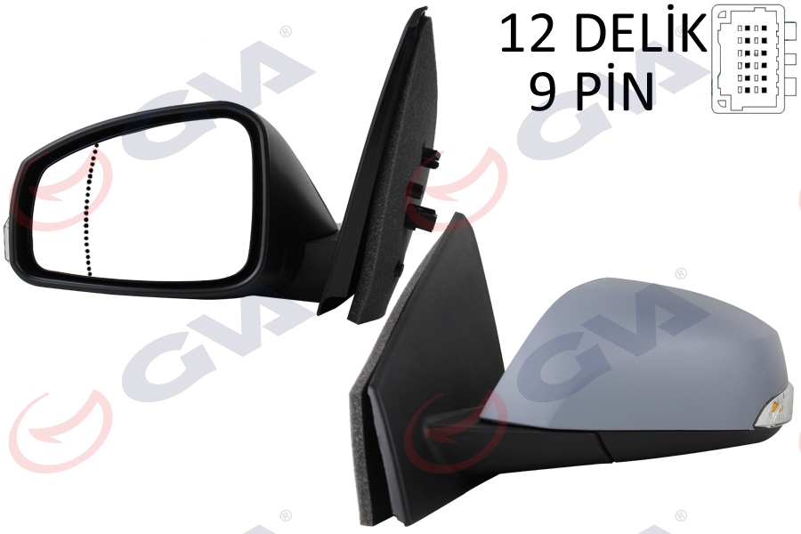 6139236 Dis Dikiz Aynasi Sol Elektrikli Isitmali Sensorlu Sinyalli Astarli Asferik Renault Fluence 2009-2017 / Renault Megane Iii 2008-2015