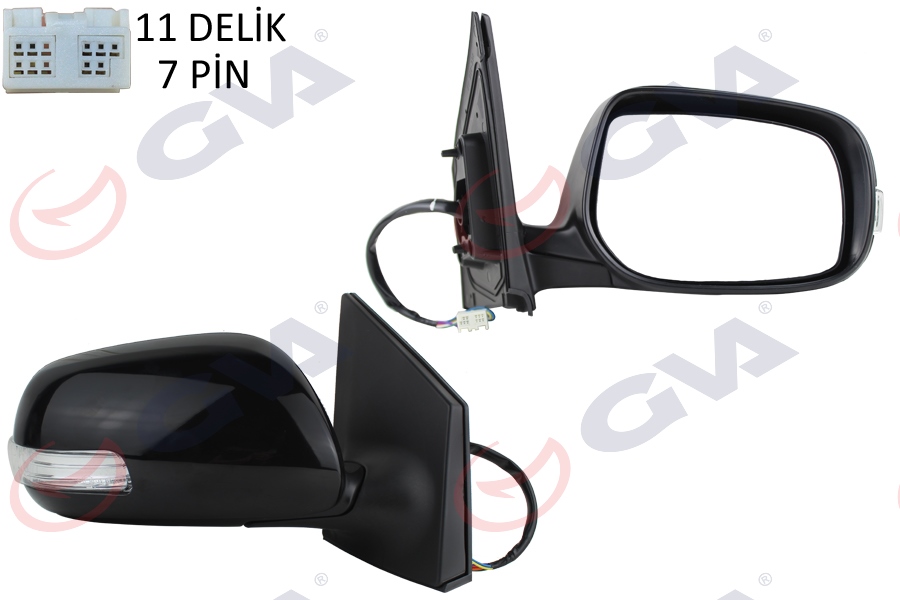 GVA 1071141 Diş Dikiz Aynasi Sağ Corolla 10> Elektrikli Isitmali Katlanir Sinyalli Astarli Konveks 7 Fiş Vm-6264nebr