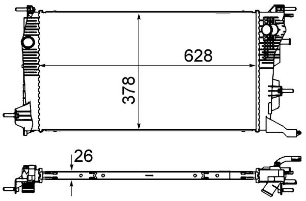 KLR-351030 Su Radyatoru Brazing ( Renault   Megane Iii Scenic Iii 1.5dci K9k 08-- )