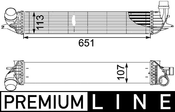 MAHLE CI151000P Turbo Radyatörü Intercooler Lgn Iii Al-Pl-Brz 651x113x107