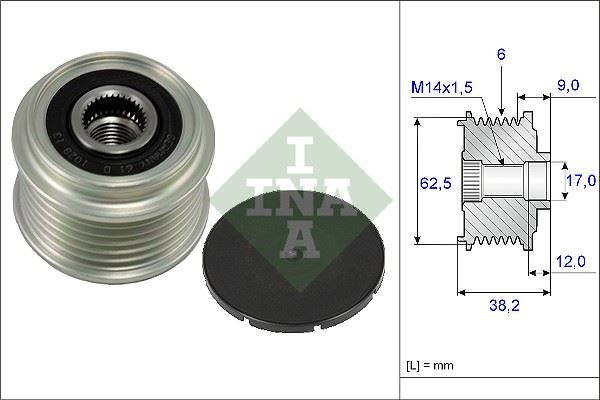 PARS PRS-SH-021910 Alternatör Kasnak Rulmanli Corolla 04-07 -Auris 07 > 1.4 D-4d-Sonata V 2.0-2.4 05 > Carens 2.0 Wa İ-82118 / Wut-82118