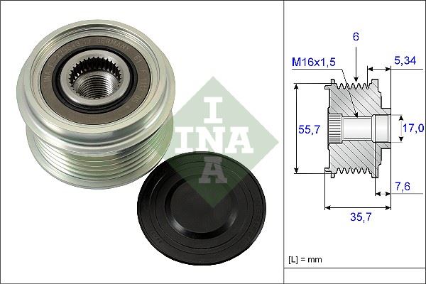 INA 535007710 Alternator Kasnagi Mercedes W202 S202 W210 W638 . Chevrolet Captiva Epica Lacetti 2.0 Cdti 07>