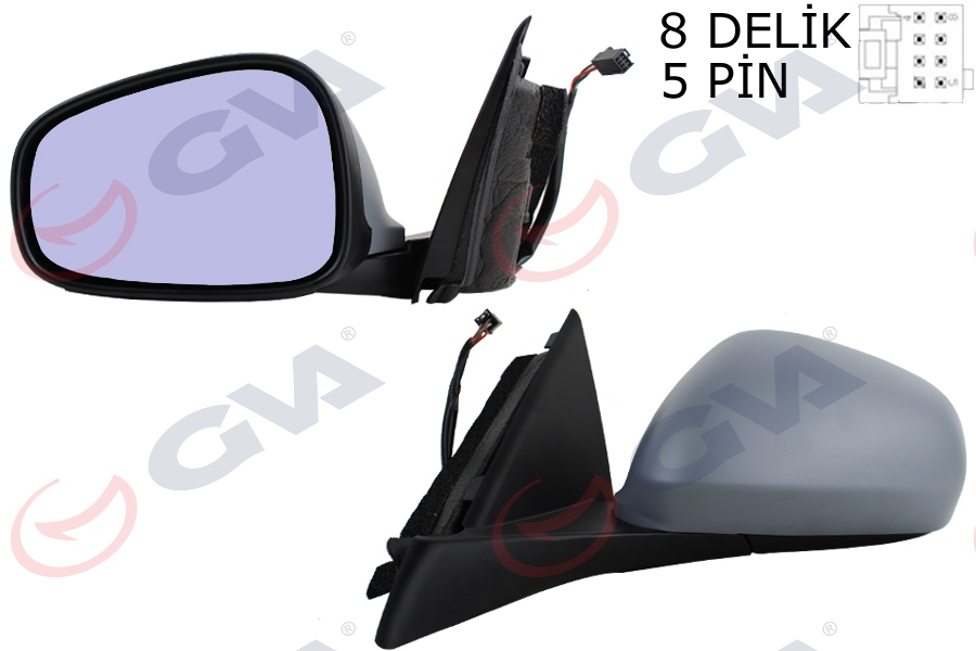 GVA 1099751 Diş Dikiz Aynasi Sol Giulietta 10> Elektrikli Isitmali Astarli Mavi Cam Asferik 5 Fiş Vm-6413ehpal