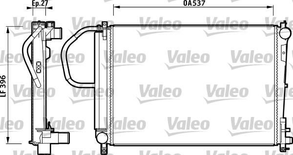VALEO 732883 Radyatör Chrysler Voyager Iv 2.5 Crd-2.8 Crd 00-08 537x397x27 Mek.