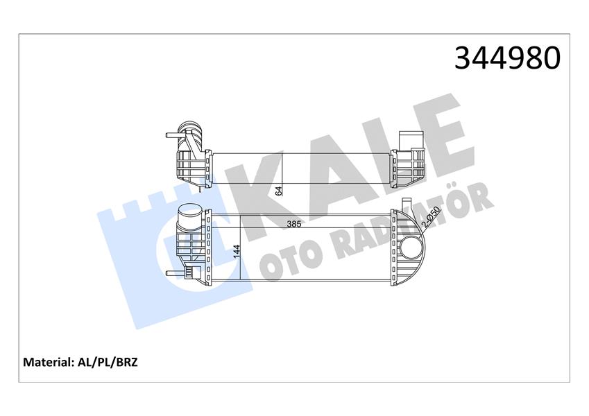 42-3514 Turbo Radyatoru (Intercooler) Kelepce Sikmali Renault Kangoo (Kw0/1) 1.5 Dci 2008-