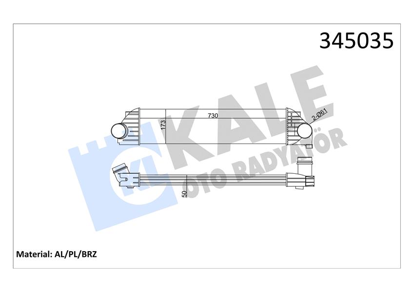 KALE 345035 Turbo Radyatörü Renault Master Iii 10> Opel Movano B 10> 2.3dci