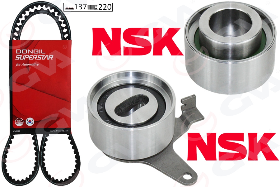 GVA 59T9982 Triger Kayiş Seti Eksantrik Seti Kia Rio 1.5l A5d Dohc Yumurta Kasa 00-05 1 Kayiş 2 Rulman 13 7x220