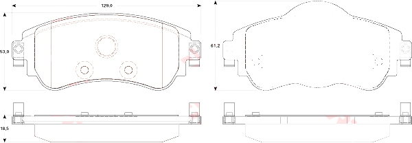 05P1740 Fren Balata On Citroen C4 (B7) 1.4 2009-