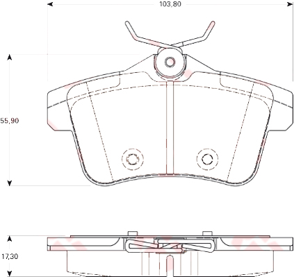 SANGSIN SP1881 Arka Fren Balatasi Peugeot P3008 09>16 P5008 09>17 P508 10>18 P308 Gti-Rzc 10>14 Citroen C4 09>16 Ds4-Ds5 11>15