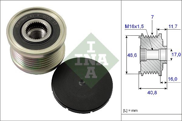 INA 535008010 Alternatör Kasnaği 7 Kanal Captur I 13>Clio Iv 12>Master Iii 10>Megane Iv 15>Kadjar 15>Fluence 09> Clio V 19>Duster 10>Jogger 23>Qashqai Ii 13>0.9tce 1.0tce 1.2tce 1.3tce 1.5dci 1.6dci 2.0dci 2.3dci