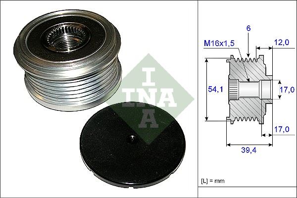 INA 535009010 Alternatör Kasnaği Rulmanli Fiesta V 01-10 -Fusion 02-05 1.4 Tdci-Mada 2 1.4 Cd 03 > 6 Kanal