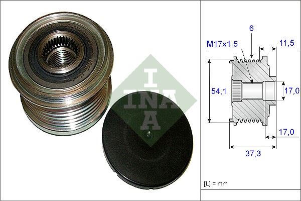 INA 535014910 Alternatör Rulmanli Kasnak Tepee/Berlingo/308/407/C4