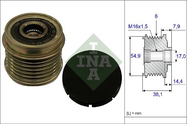 INA 535017610 Alternatör Rulmanli Kasnak Ducato Jumper Daily Iii