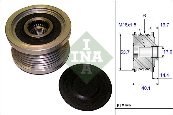 INA 535020210 Alternatör Rulmanli Kasnak Astra J Insignia Cruze Ave