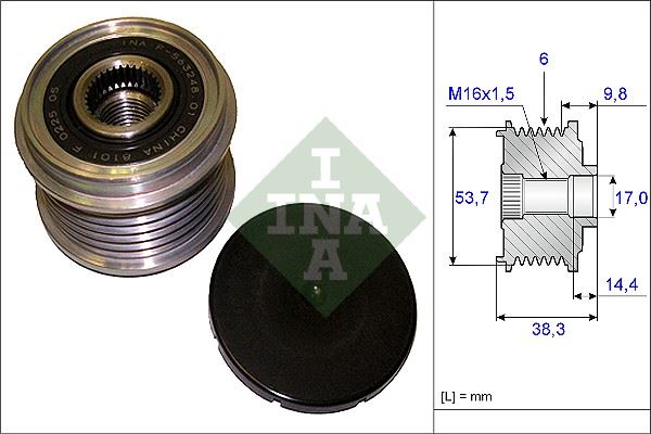 PARS PRS-SH-020310 Alt Rulmanli Kasnak Bmw 1-2-3-4-5 D X3 5 Astra J Corsa D Insignia F-239807 F-563248 F-570802