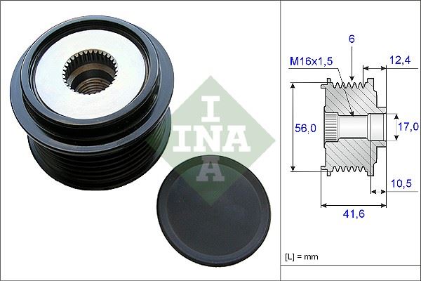 INA 535021010 Alternatör Kasnaği Şarz Dinamo Kasnaği Transporter T6 - Amarok 2.0 Tdi Cabd Cdnb Cdnc Cdhb Caeb