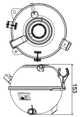 MAHLE CRT19000S Radyatör Yedek Su Deposu Vw-Skoda-Seat-Audi 04> Golf5-Golf6-Jetta-Passat-Caddy-A3-Leon-Tiguan Tiguan-Touran-A3-Q3