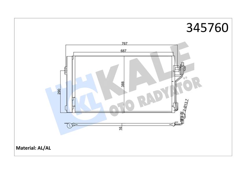 BSG 60-525-016 Klima Radyatörü Dis Komple W639 Vito Viano