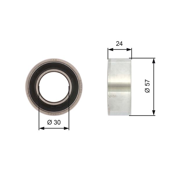 GATES T41121 Eksantrik Gergi Rulmani Küçük Slx-Tmpr 1.6-Tipo-Uno-Palio-Doblo-Fiorino-Punto-Albea-Ducato 1.4