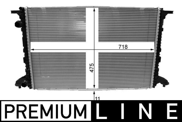 MAHLE CR2177000P Radyatör Audi A4 1.4 Tfsi-2.0 Tfsi-2.0 Tdi 15 > Mek 718x475x11