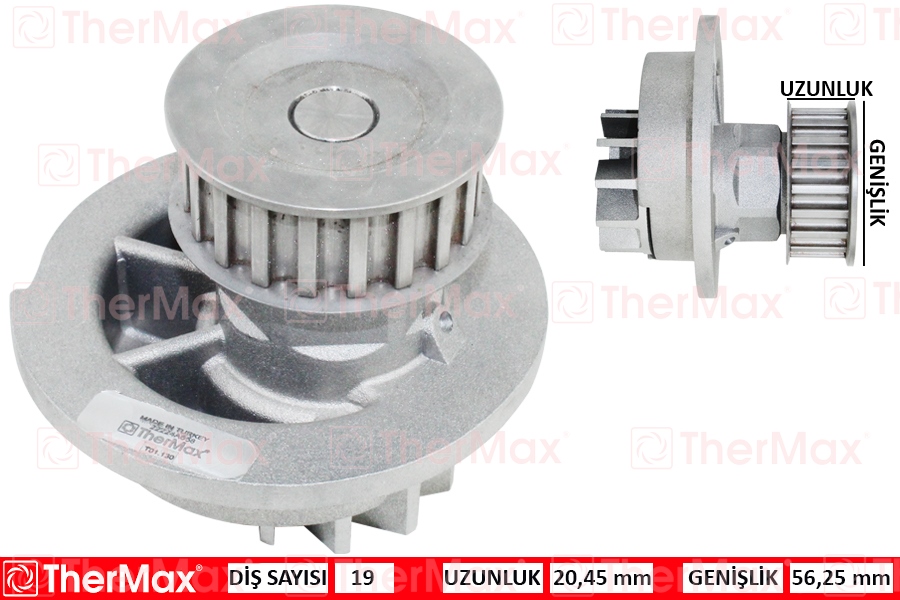 THERMAX T01.130 Devirdaim Chevrolet Kalos 1.4 Rezzo 1.6 05 > Daewoo Kalos 1.4 02 > Lanos 1.4 1.5 97 > Pa694