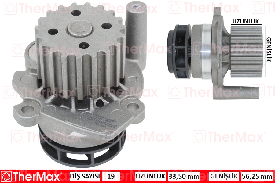 THERMAX T01.163 Devirdaim Caddy-Golf 5-Jetta-Passat-Polo-Transporter T5-Fabia-Octavia-Ibiza 1.9tdi Axb-Bjb-Bxe 04-10
