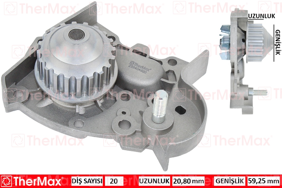 THERMAX T01.176 Devirdaim Kng 97>Clio Ii 98-05 Mgn 96> E7j Rn-Rt-Rxe 1.4 Pa633 T
