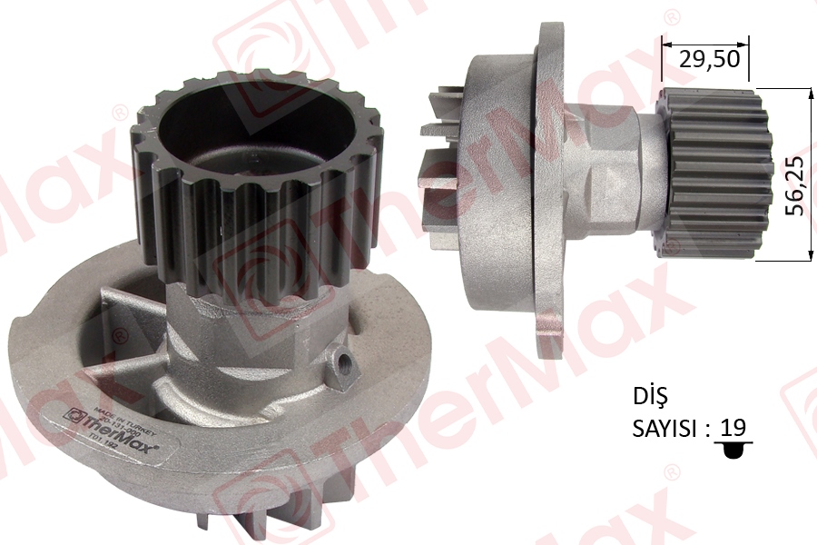 THERMAX T01.192 Devirdaim Su Pompasi Chevrolet Aveo Kalos 1.4l F14d T200 T250 T255 06-> / Lacetti 1.4l 1.6l Klan 05-> / Daewoo Nubira 1.6l A16dm 16v Klaj 97-02