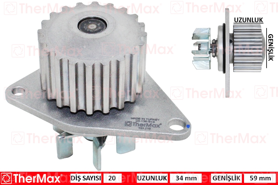 THERMAX T01.218 Devirdaim P106 I-Ii-206-Partner-Berlingo-C15-Saxo-Xsara 96> 1.4 Pa628 T
