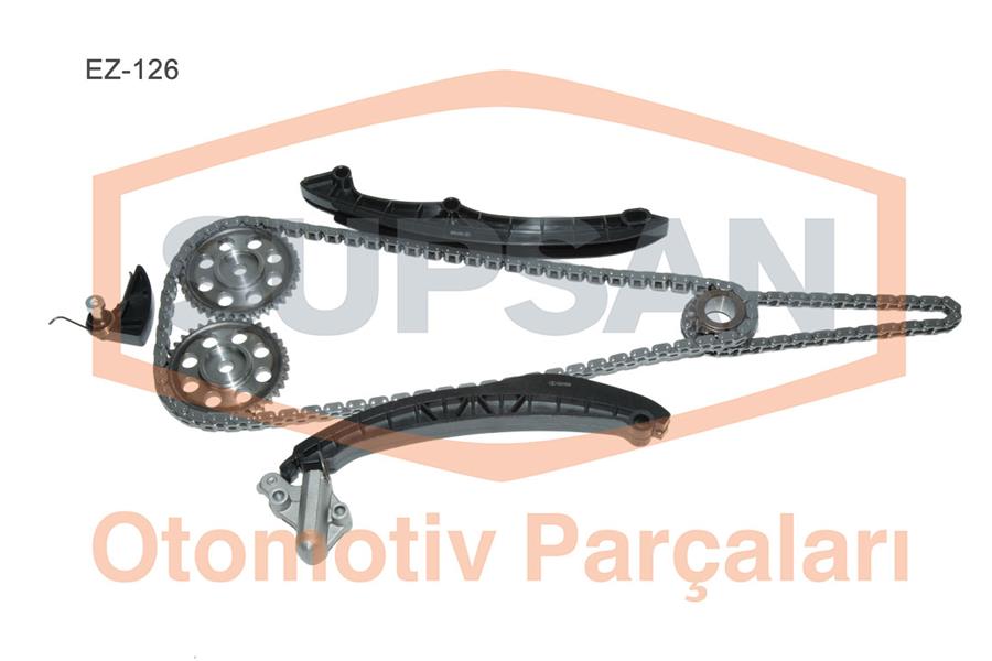 SUPSAN EZ-126 Eksantrik Zincir Seti 8 Parça Vw Golf V-Vi-Passat-Jetta-Tiguan- 1.4 16v Tsi 122 Bg-140 Bg-160 Bg