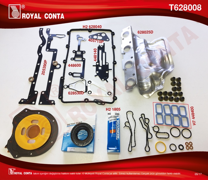 OTOCONTA 41708002 Takim Conta Keçeli Subap Lastikli Skc Siz Boxer-Jumper 2.2 Hdi Euro 5 Cvff-Drfa-Uhfa-Cvra