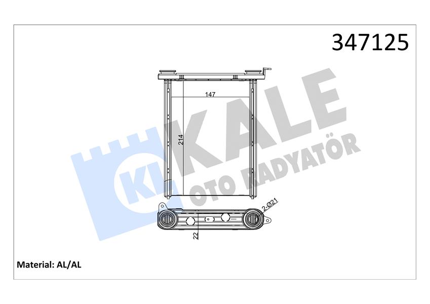 KALE 347125 Kalorifer Radyatörü Mgn Iii-Fluence 213x148x22