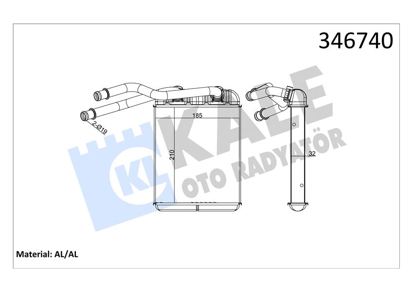 KALE 346740 Kalorifer Radyatörü Vw Touareg 02 > Audi Q7 10 >