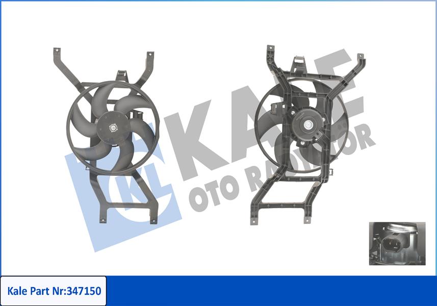 25-3523 Fan Motoru Davlumbazli Tek Fanli Dacia Logan 1.2i - 1.4i -1.6i - 1.5 Dci 2004 / Sandero 1.2i - 1.4i -1.6i - 1.5 Dci  2008-2013