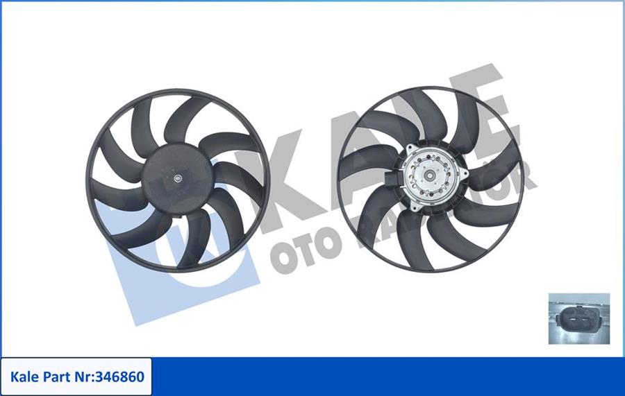 KALE 346860 Fan Motoru Sol A4 08>A5 08>A6 11>Q5 09>Exeo 10> 2.0tdi-3.0tdi
