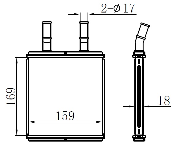 ORIS KHY093018 Kalorifer Radyatörü Brazing Hyundai Getz 02 > 1.1-1.4i-1.5 Crdi 05-09 170x160x18