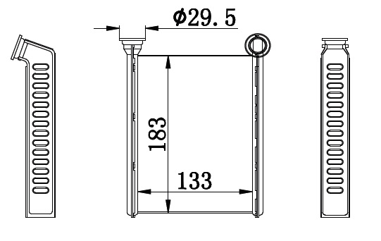 ORIS KRN544026 Kalorifer Radyatörü Brazing Clio Iv-Logan Ii 13 > 130x185x26