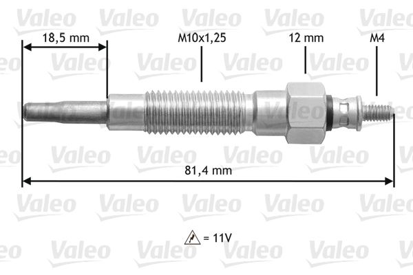 ERA 887017 Kizdirma Bujisi Mitsubishi L200 2.5l 4d56 K64t K74t 96-07 / Pajero 2.5l 4d56t Td 90-98 / Hyundai Gal Loper 2.5l D4bx Tci 99-> 11volt