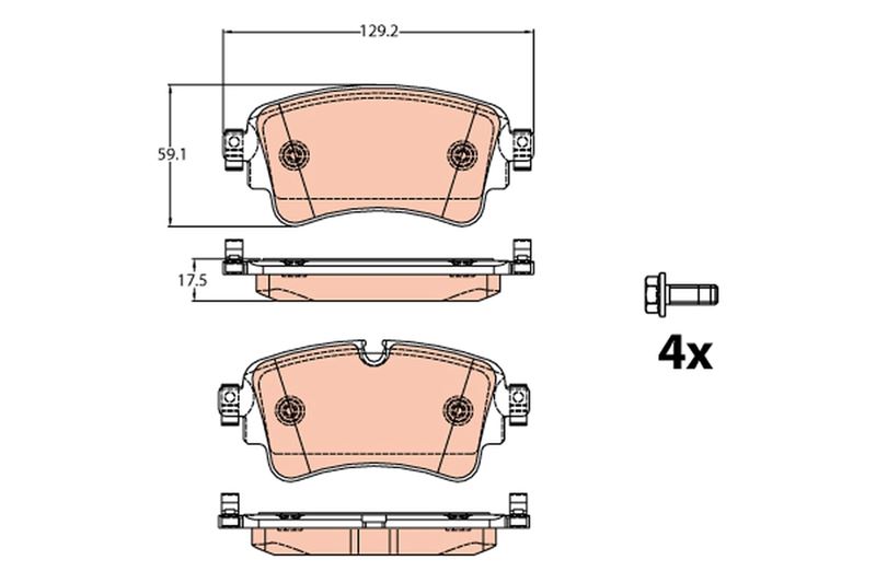 TRW GDB2132 Arka Balata Audi A4-A5-A7-Q5-Q7 2014 >
