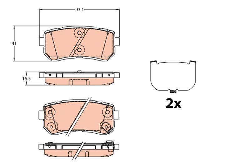 TRW GDB3636 Arka Balata Hyundai İx35 1.6-2.0-2.0 4wd 10 > Kia Cerato Ii 2.0-1.6 Cvvt-2.0 Gdi 10 >