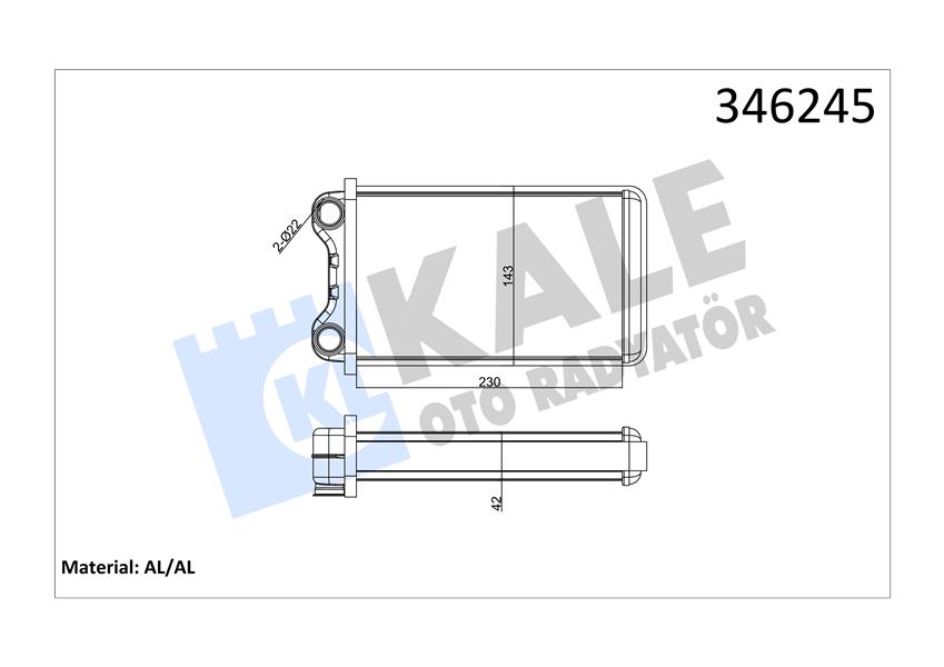 KALE 346245 Kalorifer Radyatörü Audi A4 00-04