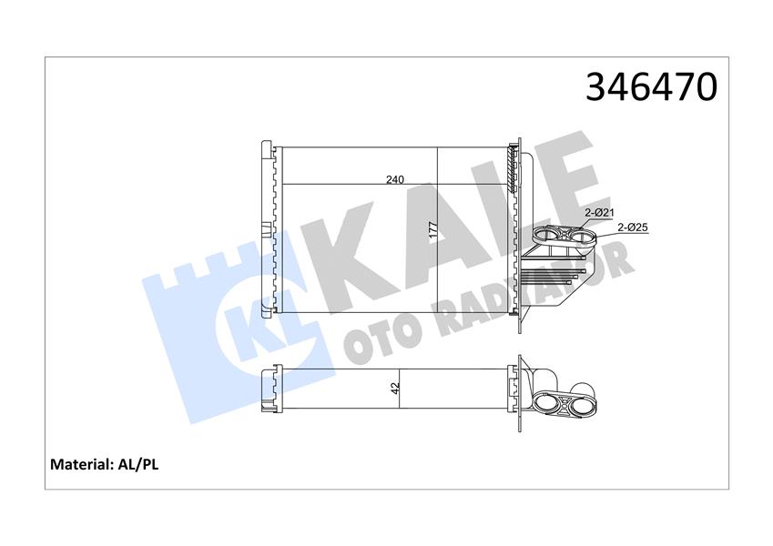 KALE 346470 Kalorifer Radyatoru Bmw M40 M43 M50 M52 S50 E36 Klimasiz