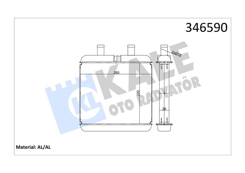 KAL 346590 Kalorifer Radyatörü Brazing Iveco Daily Iii